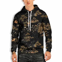 Wholesale Custom Sublimation Hoodies Wind landscape painting graphic pullover hoodie
