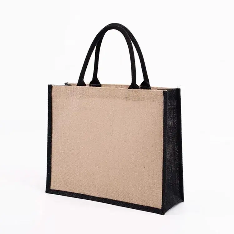 wholesale jute burlap bag jute bag tote Customized Color Large Size Shopping Bag