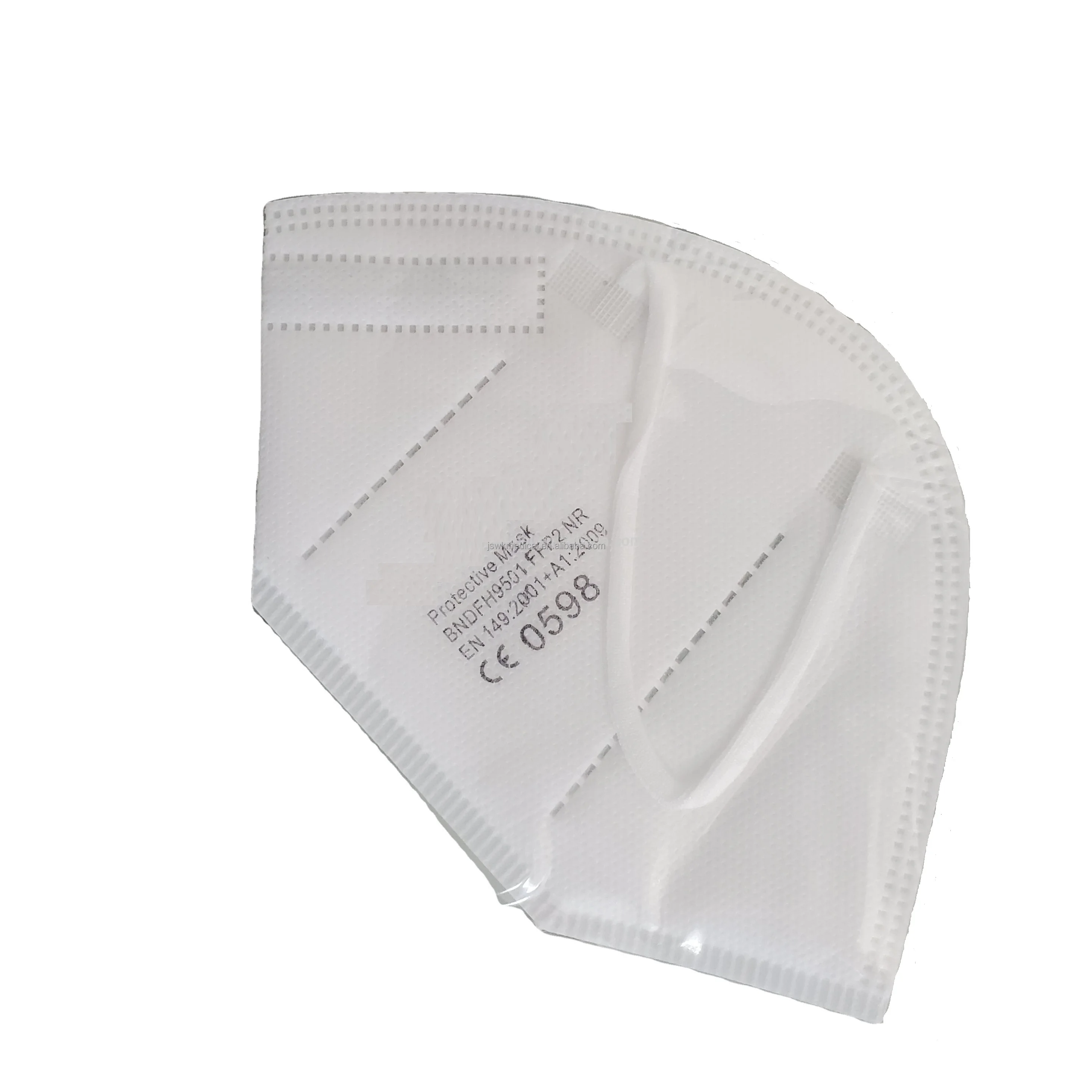 Factory Price FFP2  Fold Flat Protective Mask Respirator without Valve Skin Friendly