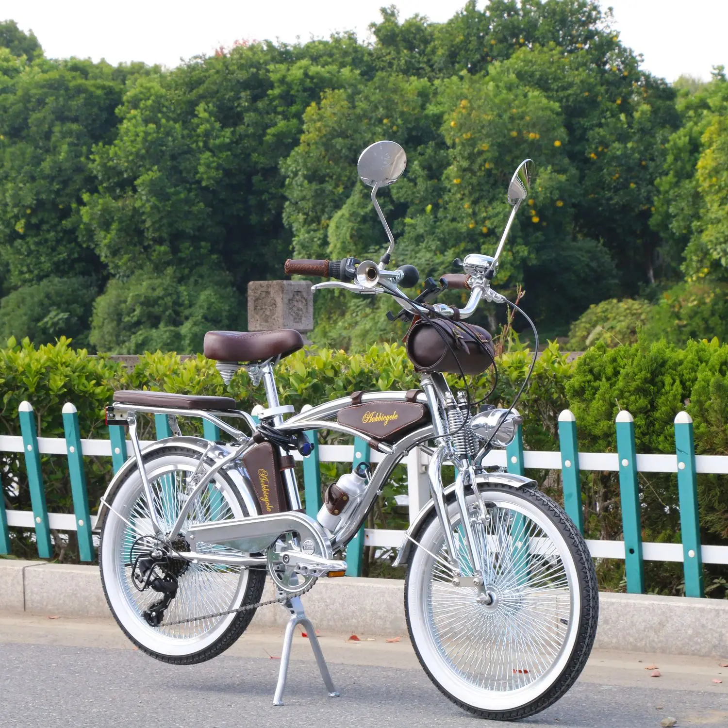 20 Inch Indian Spring Fork Chrome Beach Cruiser Bike  Shimano 7 Speed Classic Bicycle in Store