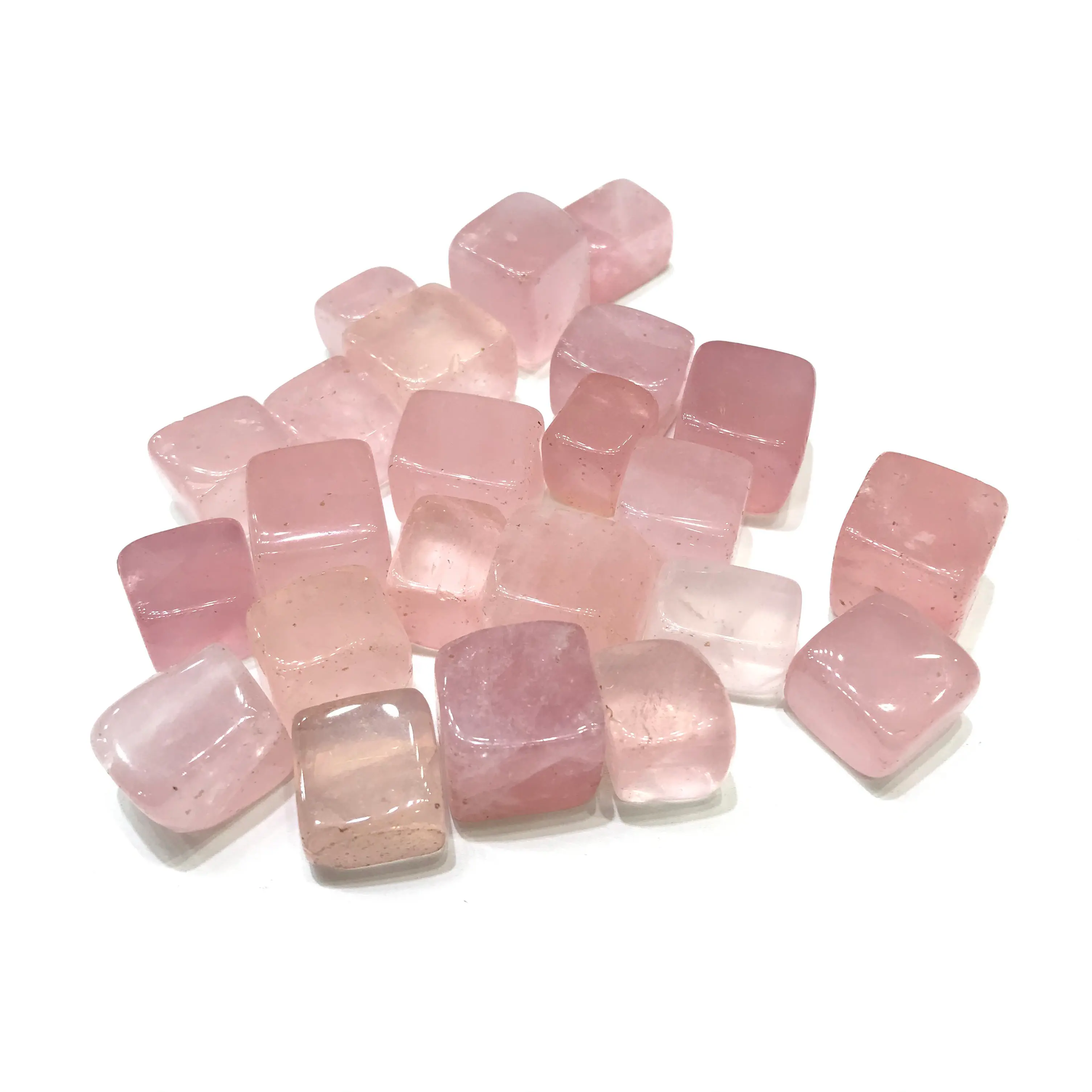 Natural High Quality Rose Quartz Crystal Cube Tumbled Stone For Home Decoration Gifts
