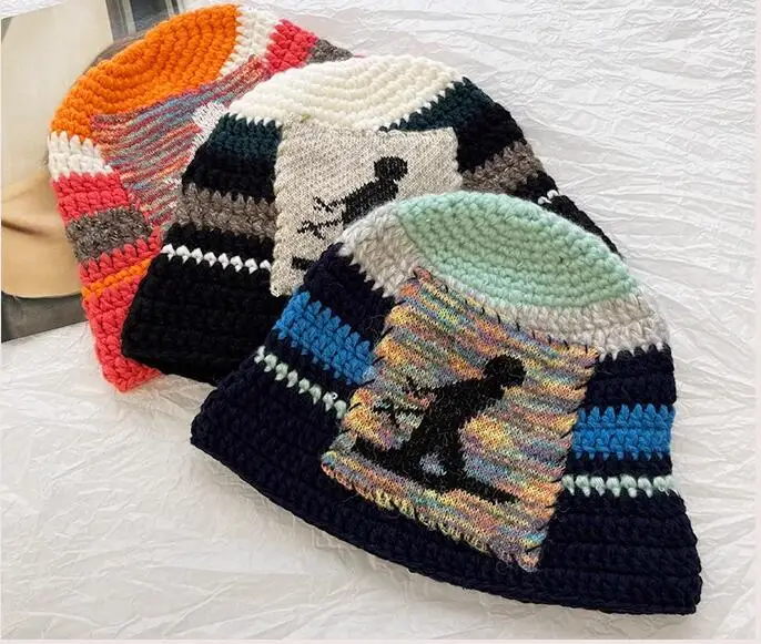 Wholesale Outdoor Fisherman Gorros Winter Bucket Hats Handmade Crochet Hat