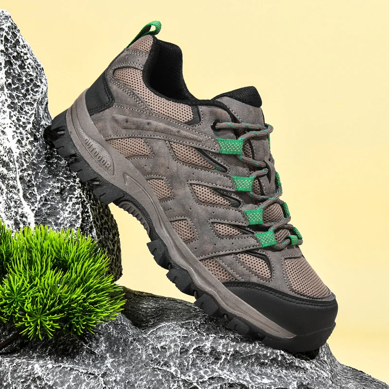 Factory Best seller OEM Rubber sole Fashion Climbing Outdoor Men Hiking Shoes