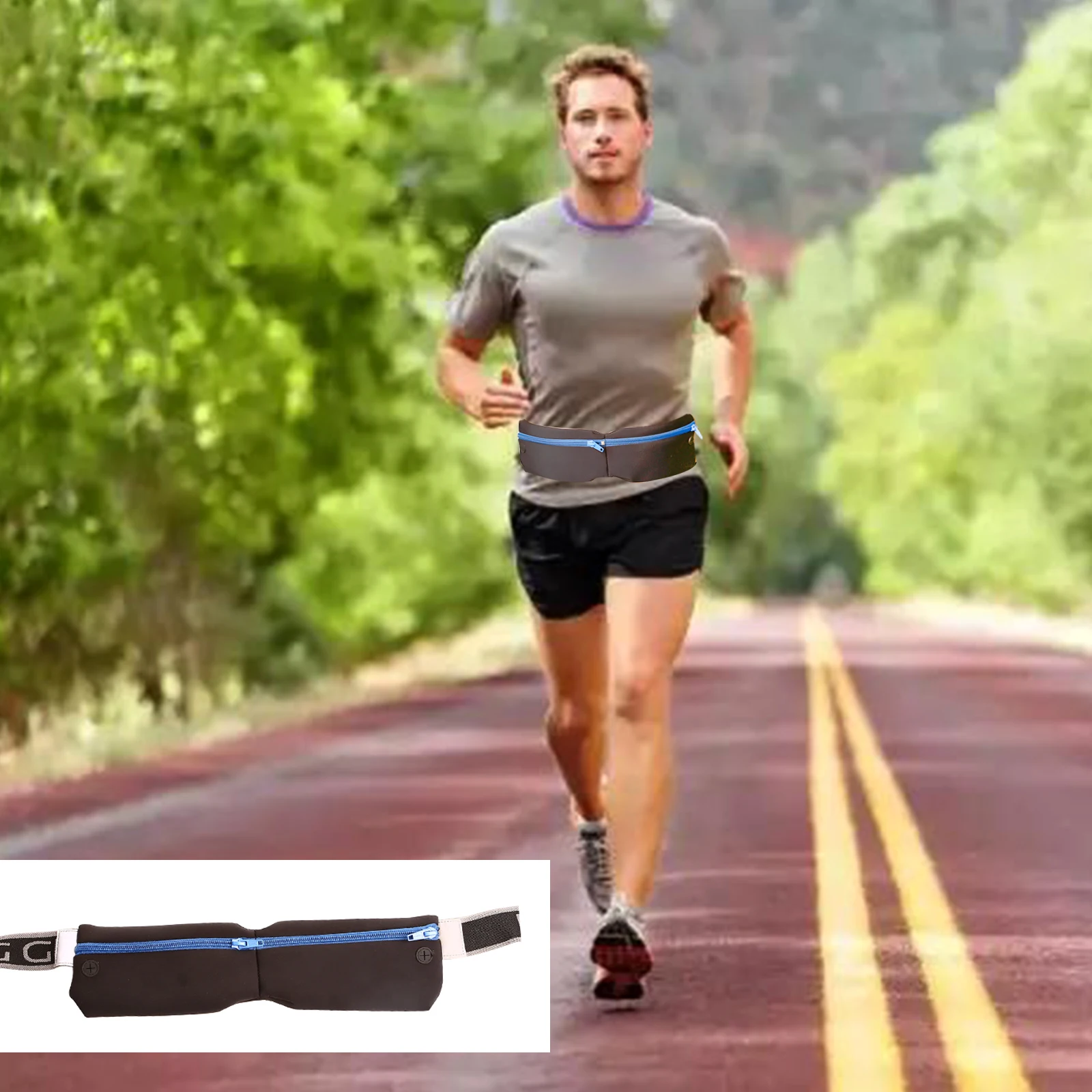 Качественная спортивная поясная сумка с защитой от воды и пота