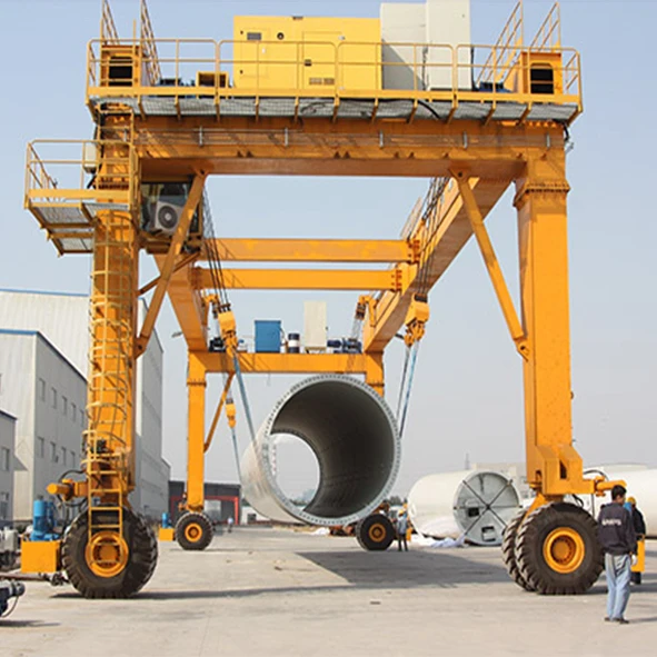 High Quality Mobile 30 ton 50 ton Rubber Tyre Container Gantry Crane