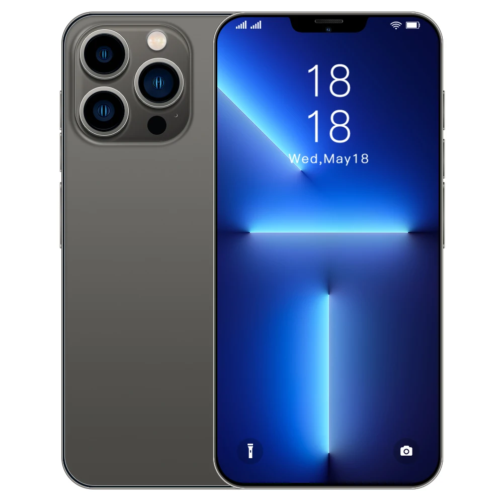 i14 Pro Max + 6.7 inch 16GB+1TB Android smartphone 10 core  phone 3 camera MTK6889 face ID unlock mobile phone