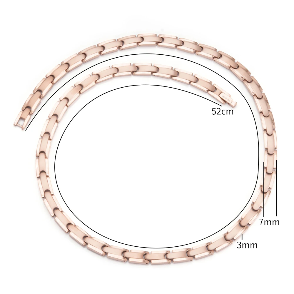 Wollet Elegant Natural Pain Relief Titanium Magnetic Therapy Necklace for Neck Arthritis Migraine Headaches Shoulders and Back