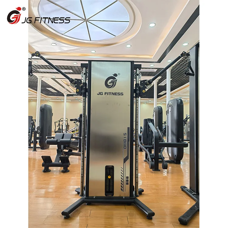 Home gym equipment dual cable cross arm multi functional trainer strength training equipment body building workout exercise