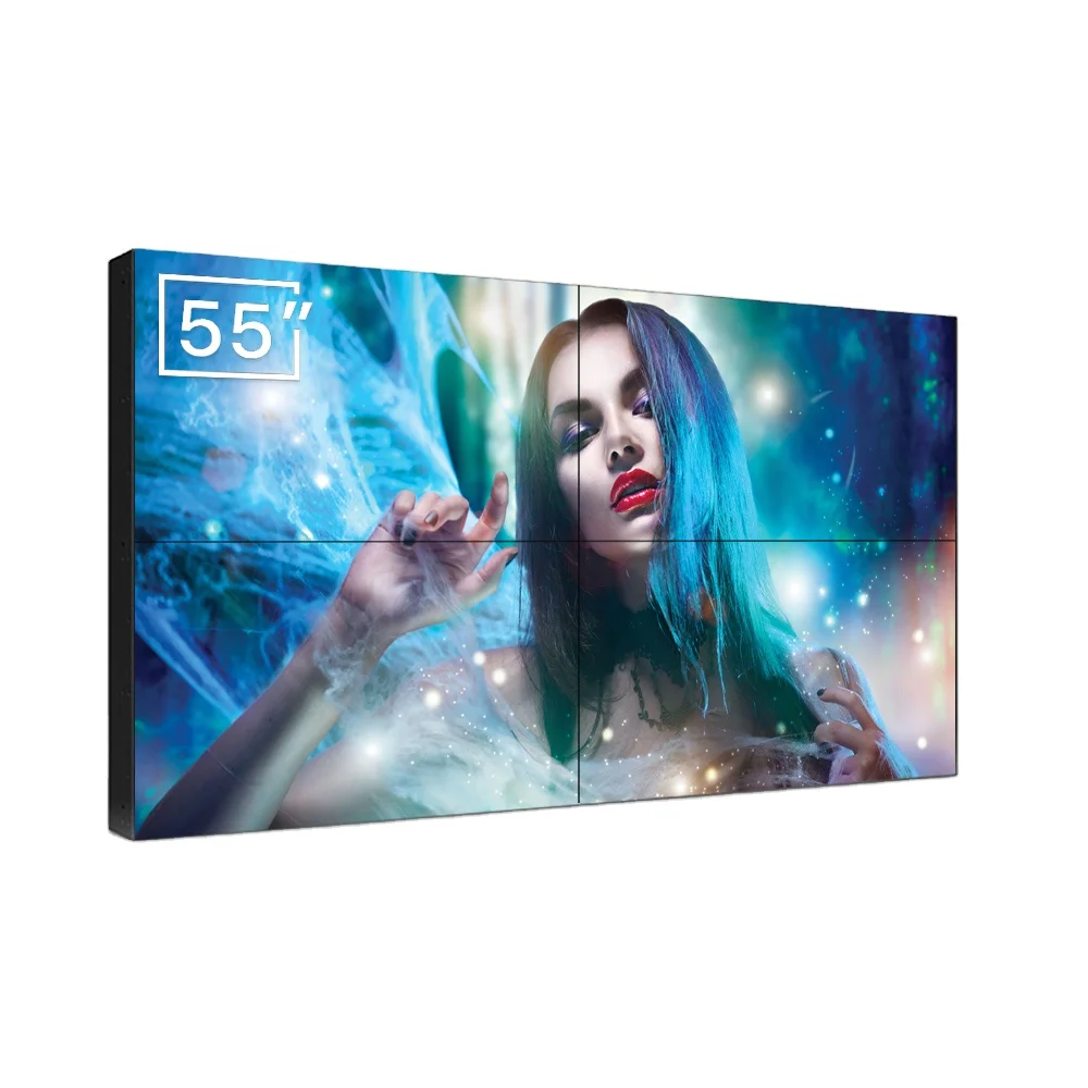55 inch 4K panel video wall controller advertising screen display LCD video wall