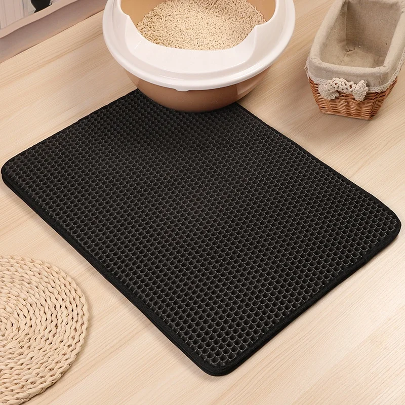 Honeycomb Double Layer Design EVA Material Easier to Clean waterproof Cat Litter Trapping Mat