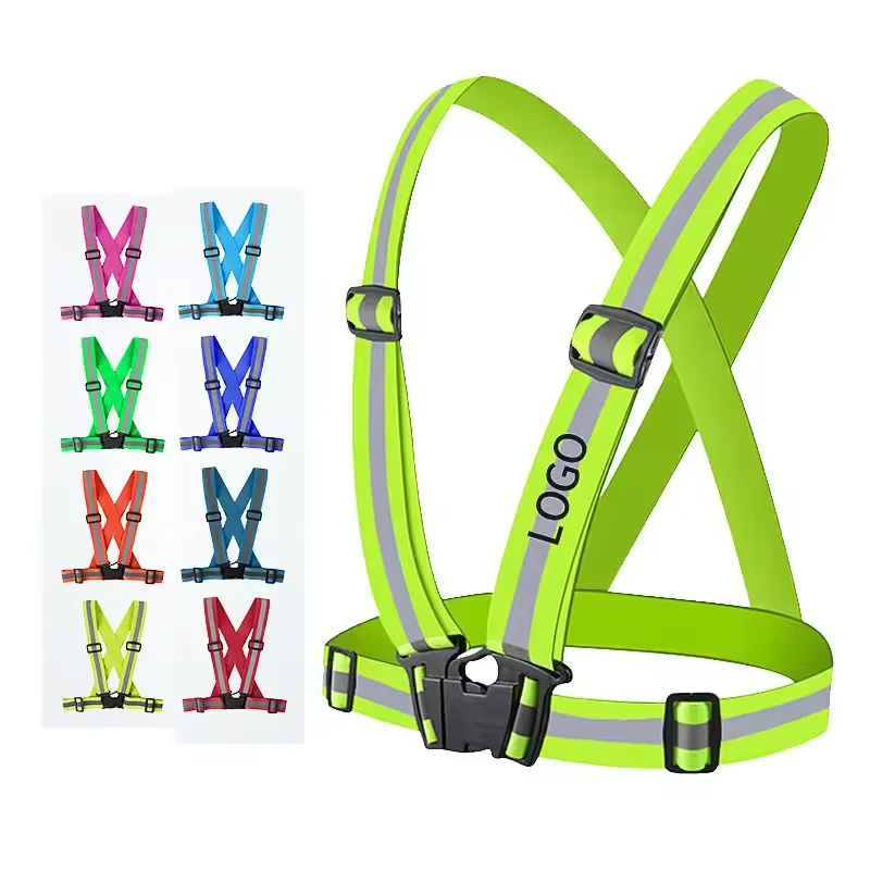 Adjustable Custom Men Mesh Reflective Vest Jacket Safety Uniform Clothing Work Wear Straps