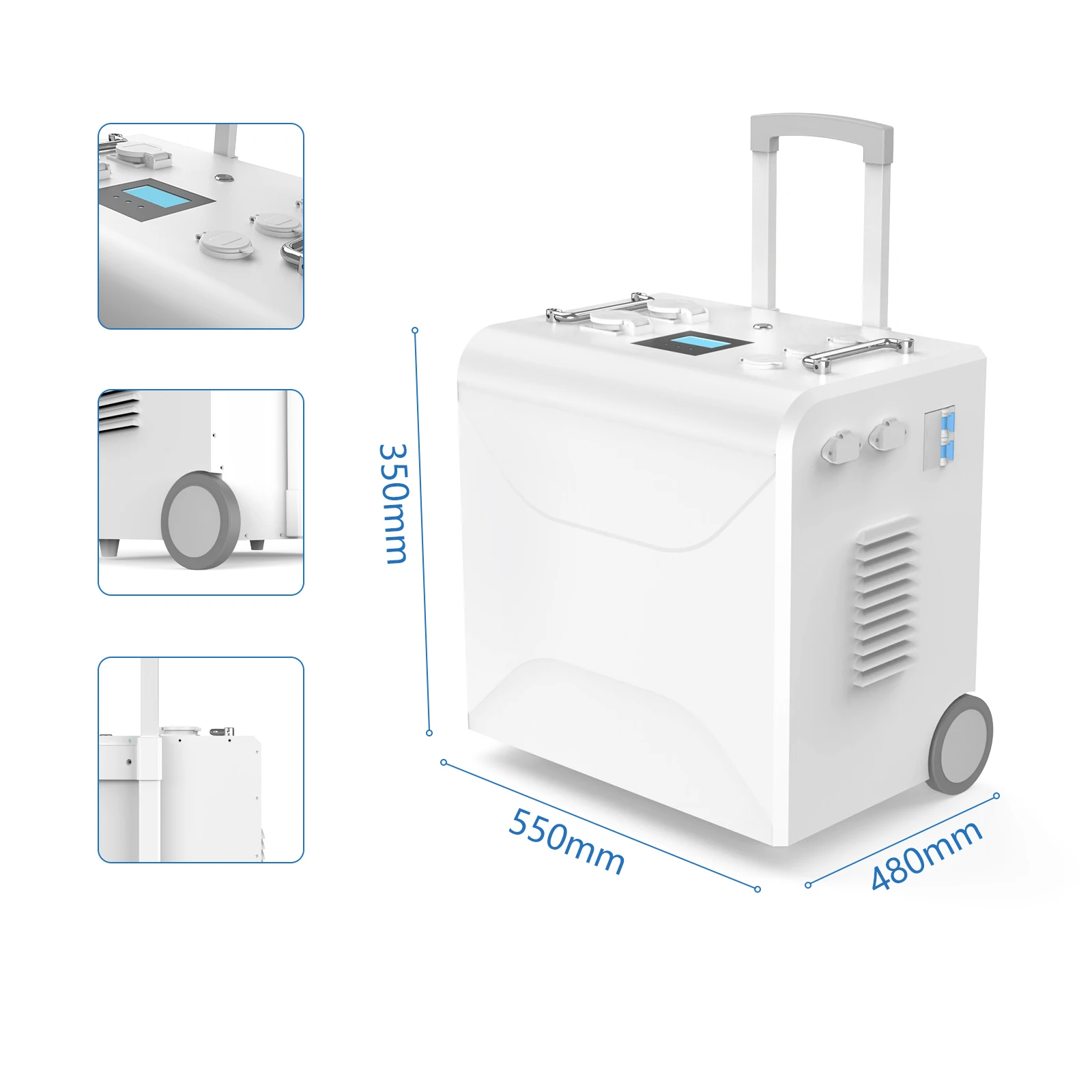Jieyo Outdoor Pull Rod All In One Lifepo4 Battery Mobile Solar Generator 3000w Portable Power Station