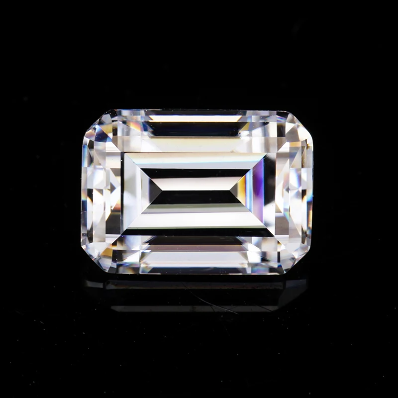  Испытанный положительный камень с муассанитом starsgem 3 карата изумрудная огранка