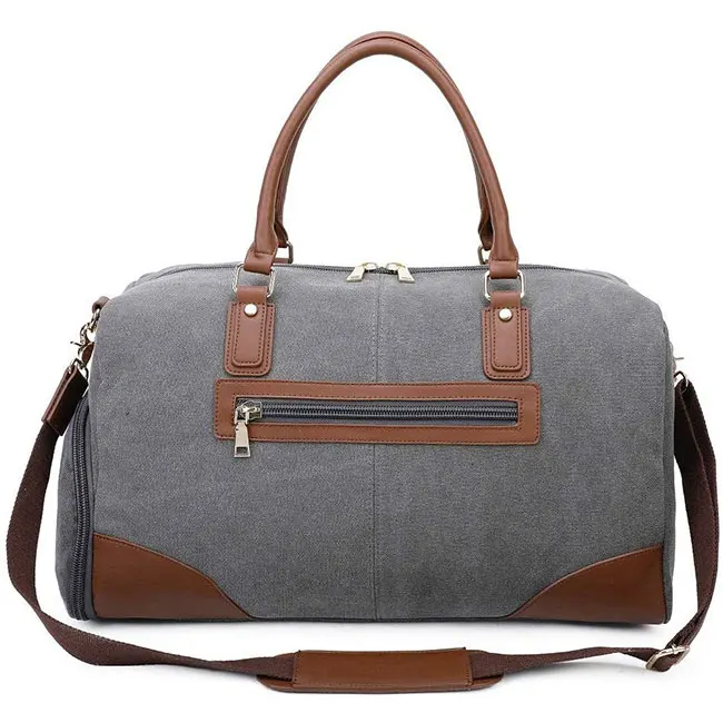 
Heavy Duty Vintage Canvas Luggage Suitcase Bag Business Travel Weekend Trolley Duffle Bag 