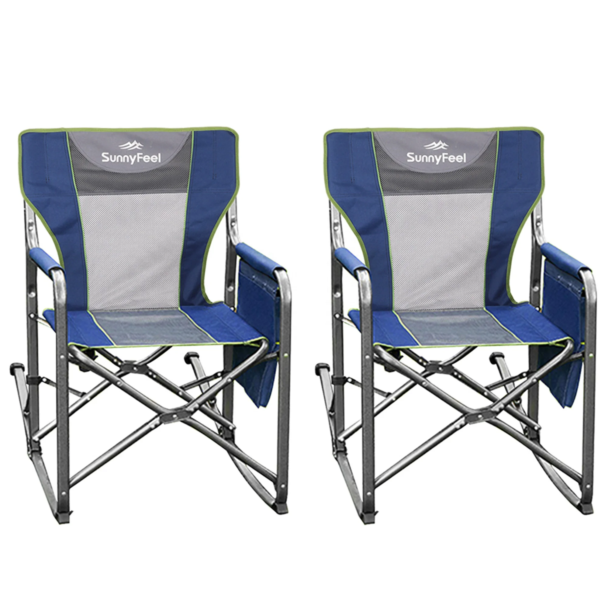 SUNNYFEEL Outdoor Furniture Portable Camping Chairs Folding Outdoor Steel Wood Grain Foldable Fishing Kermit Chair