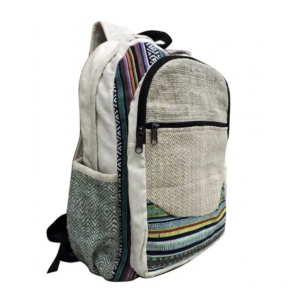 Nepal Ethnic Style Hemp Casual Laptop Backpack with Custom Logo