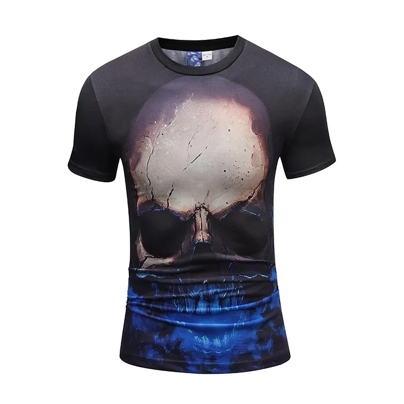 Huiyi Factory Custom design color O Neck All Over Print T Shirt short sleeve Plus Size Men Full Printing TShirt