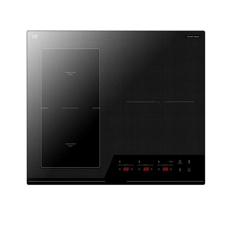 110V Electric Multifunction 3 Burners Induction Cooker With Crystal Plate