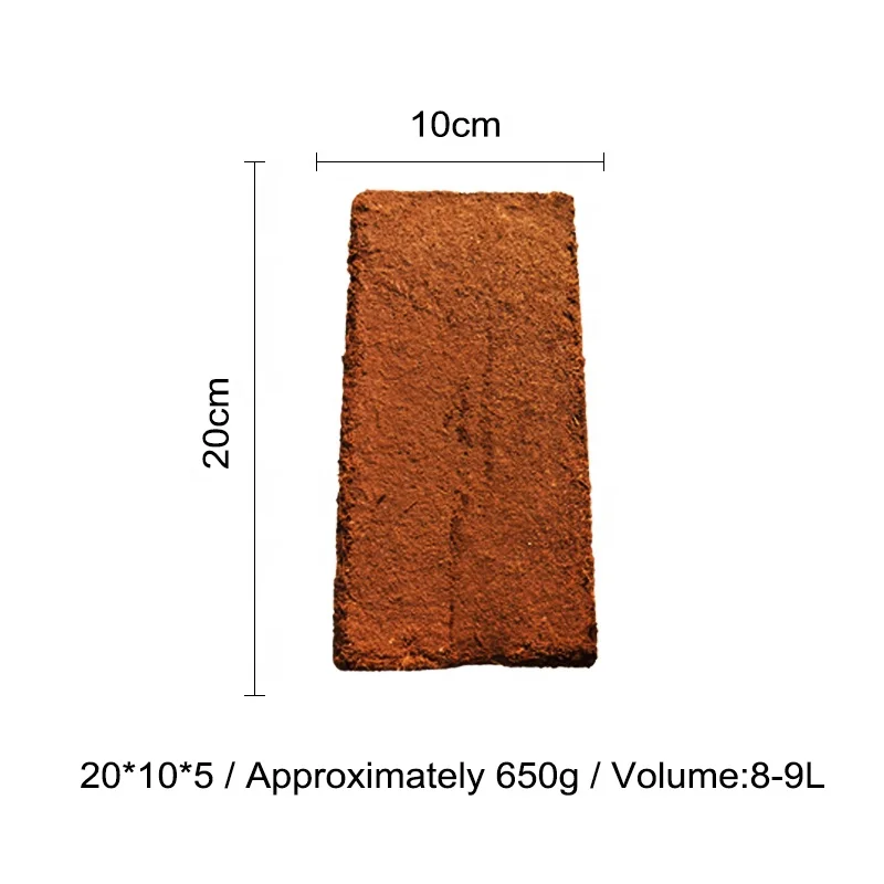 Organic Coconut Coir Bulk Compressed Coconut Coir Brick