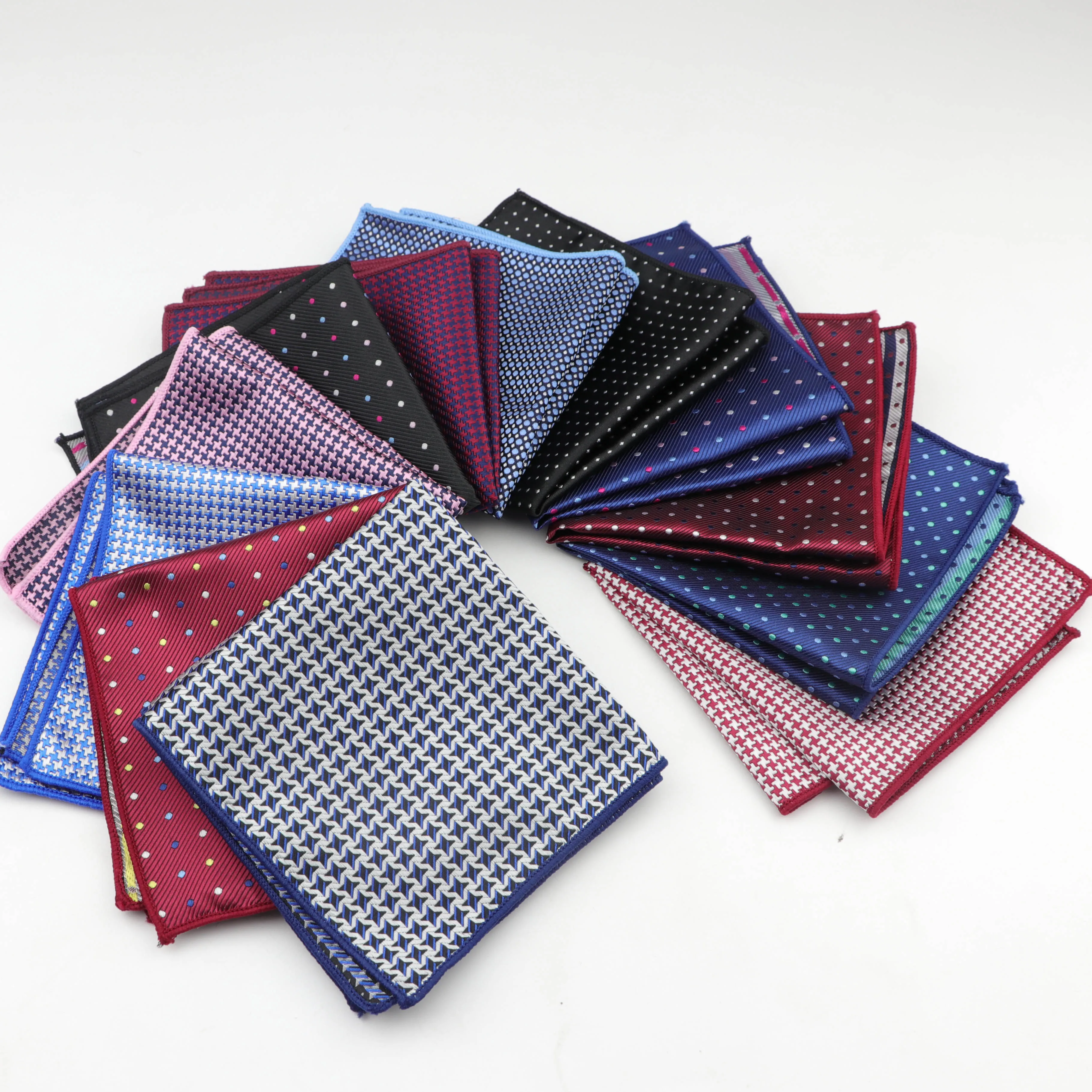 
Мужской дизайнерский носовой платок из полиэстера, тканый Карманный квадратный платок в горошек со звездами, деловой Повседневный носовой платок с карманами 