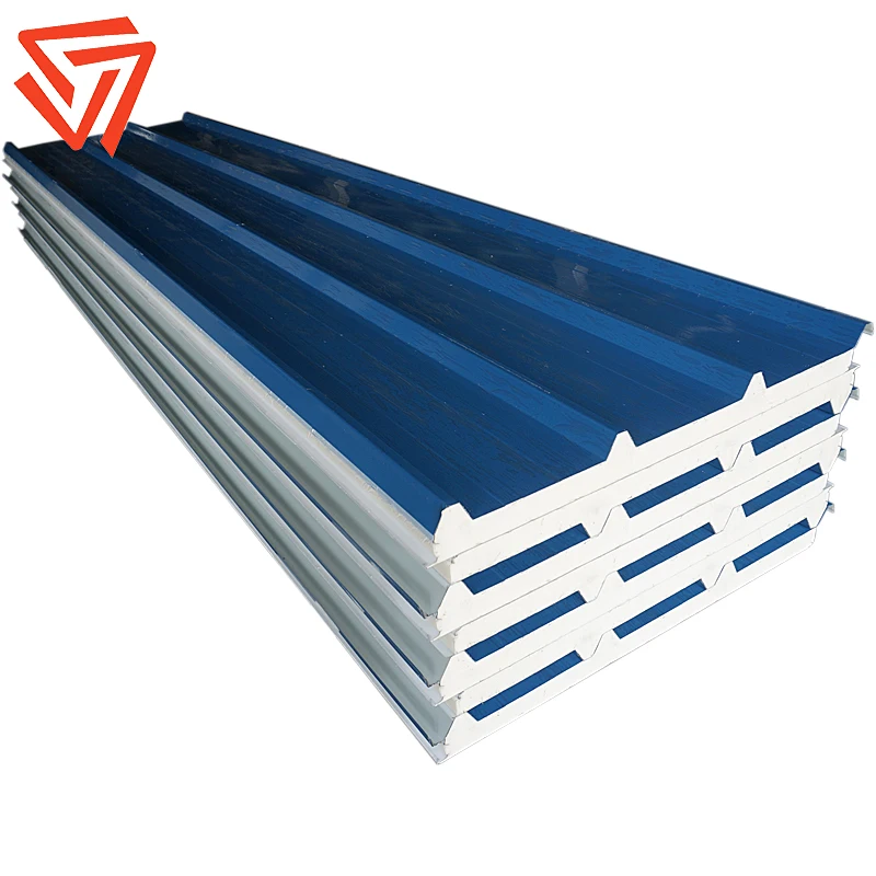 Flashing roof ridge and gutter for sandwich panels