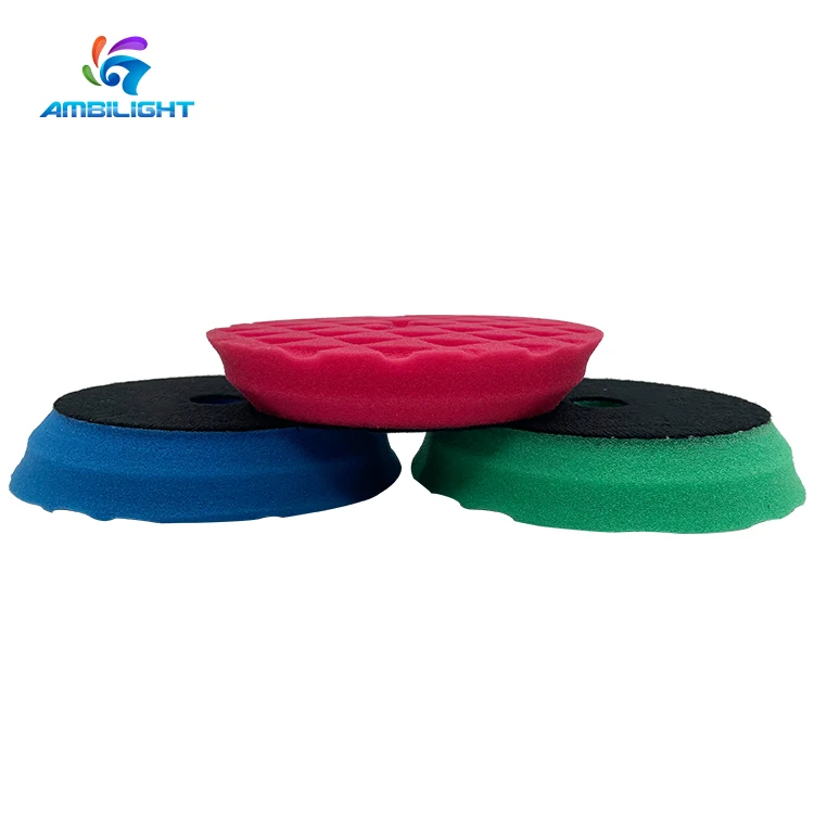 150 mm Car Beveled Triangle Polishing Foam Pads 6 Inch Buffing Waxing Sponge for DA Polisher