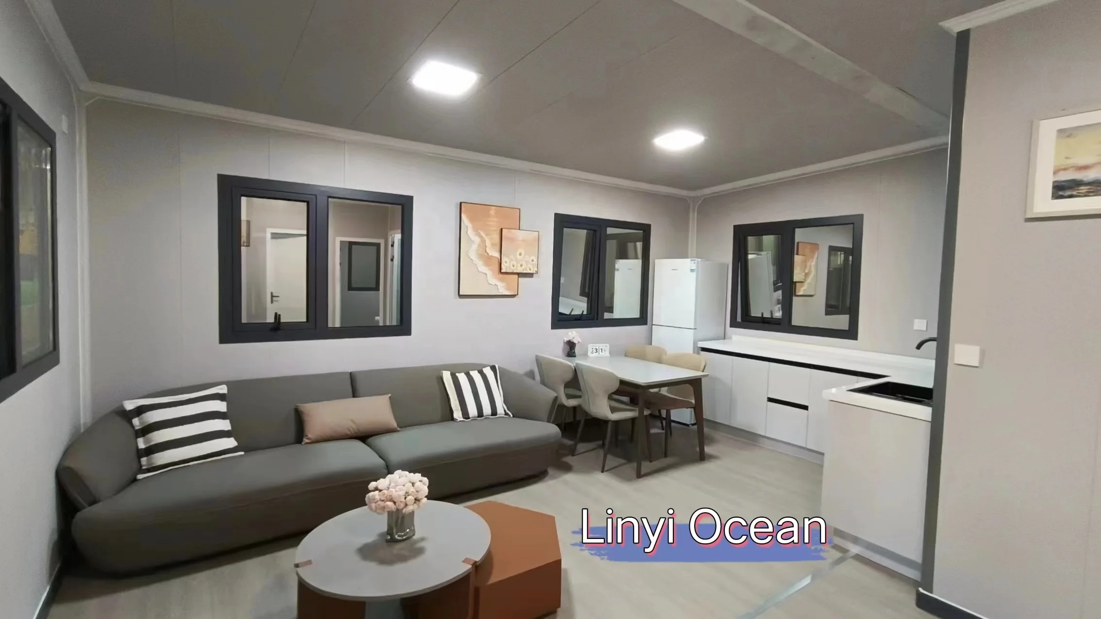 37sqm Fully furnished luxury 2 Bedroom 1 Bathroom 1 kitchen Prefab expandable container house in Europe