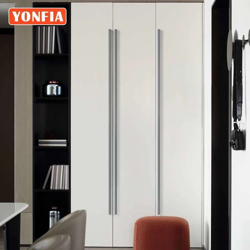 Длинная алюминиевая ручка YONFIA 3745 для шкафа кухонного выдвижная длинная