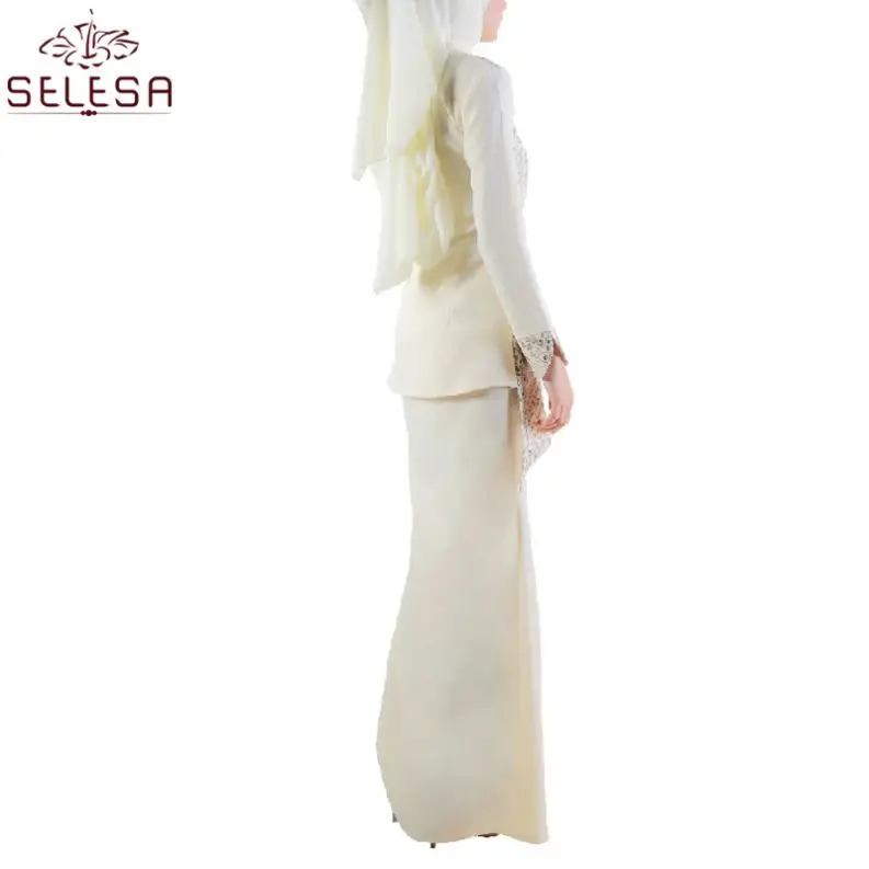 Hot Sell Loose Islamic Clothing Tunics Long Skirt Women Baju Kurung Muslim Dress