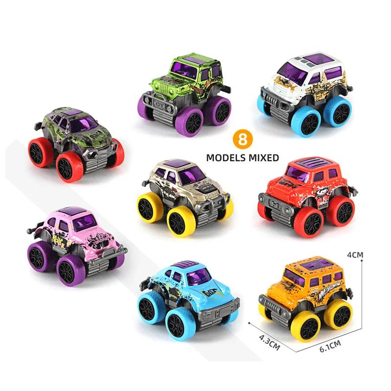8 Models Mixed Mini Pull Back Four-wheel Drive Off-road Vehicle Alloy Toy Model Car for Kids Die-cast series Children Toys Hobby