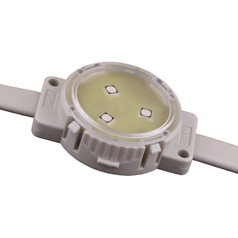 Amusement led pixel 3 points 40mm cabochon leds carnival park equipment rides lights color changing 5050smd rgb 12v pixel led