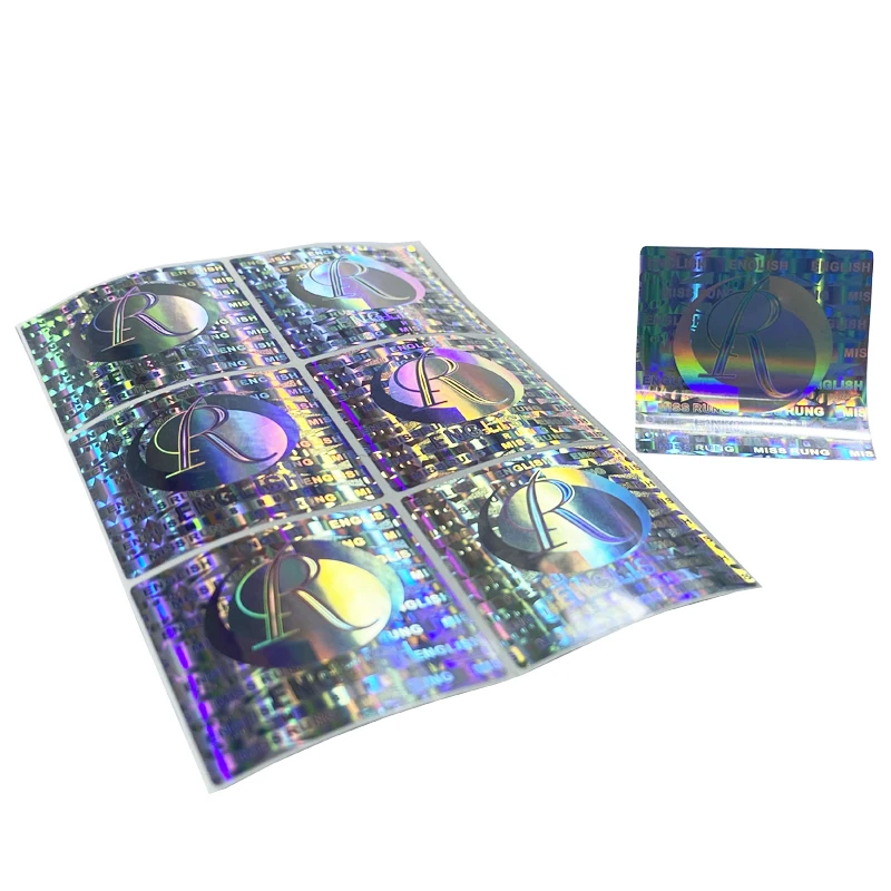 Custom Printing Rainbow Holographic Original Price Tamper Proof Hologram Stickers For Snapback Hat
