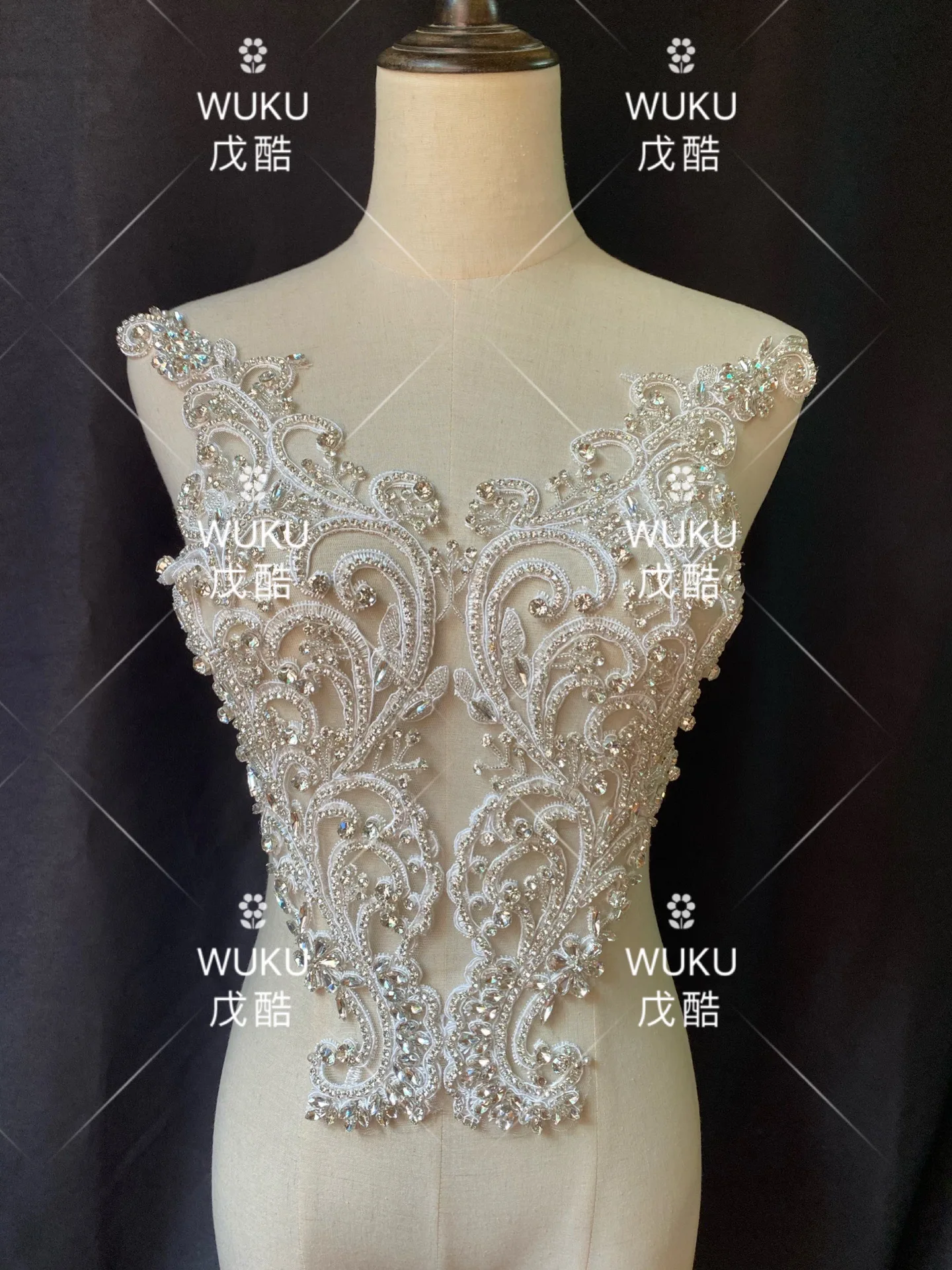 top lace piece encrusted crystal DIY applique patch 2020 collection