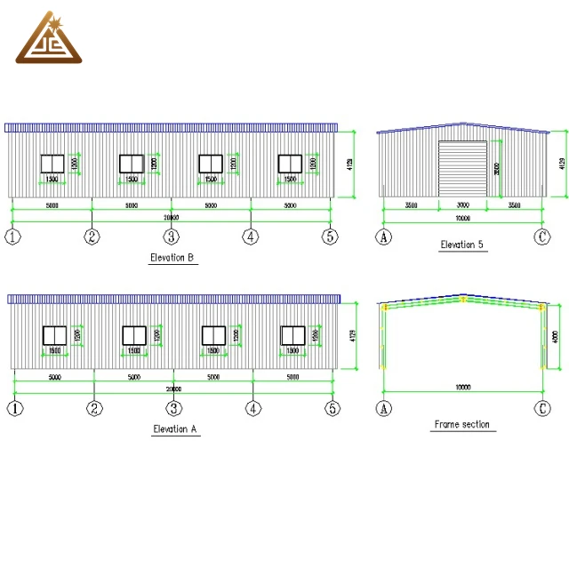 Building Size 27.5mx10.5mx5.0m(eave height) Steel Structure Shed Storage Garage Hangar Warehouse Workshop Building