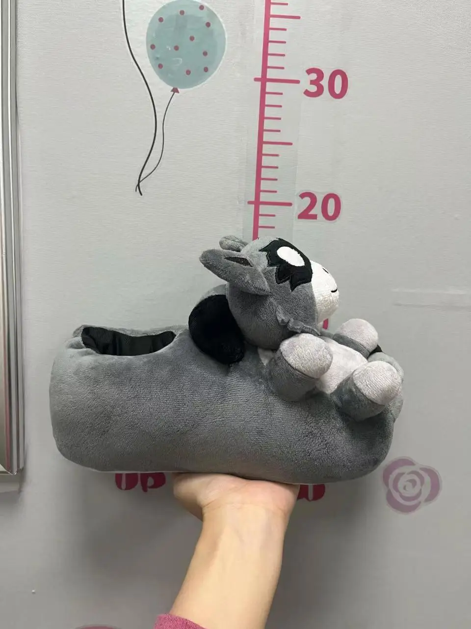 custom plush animal floppy home kids winter slippersraccoon animal fur slippers with new  creative Free size indoor floor