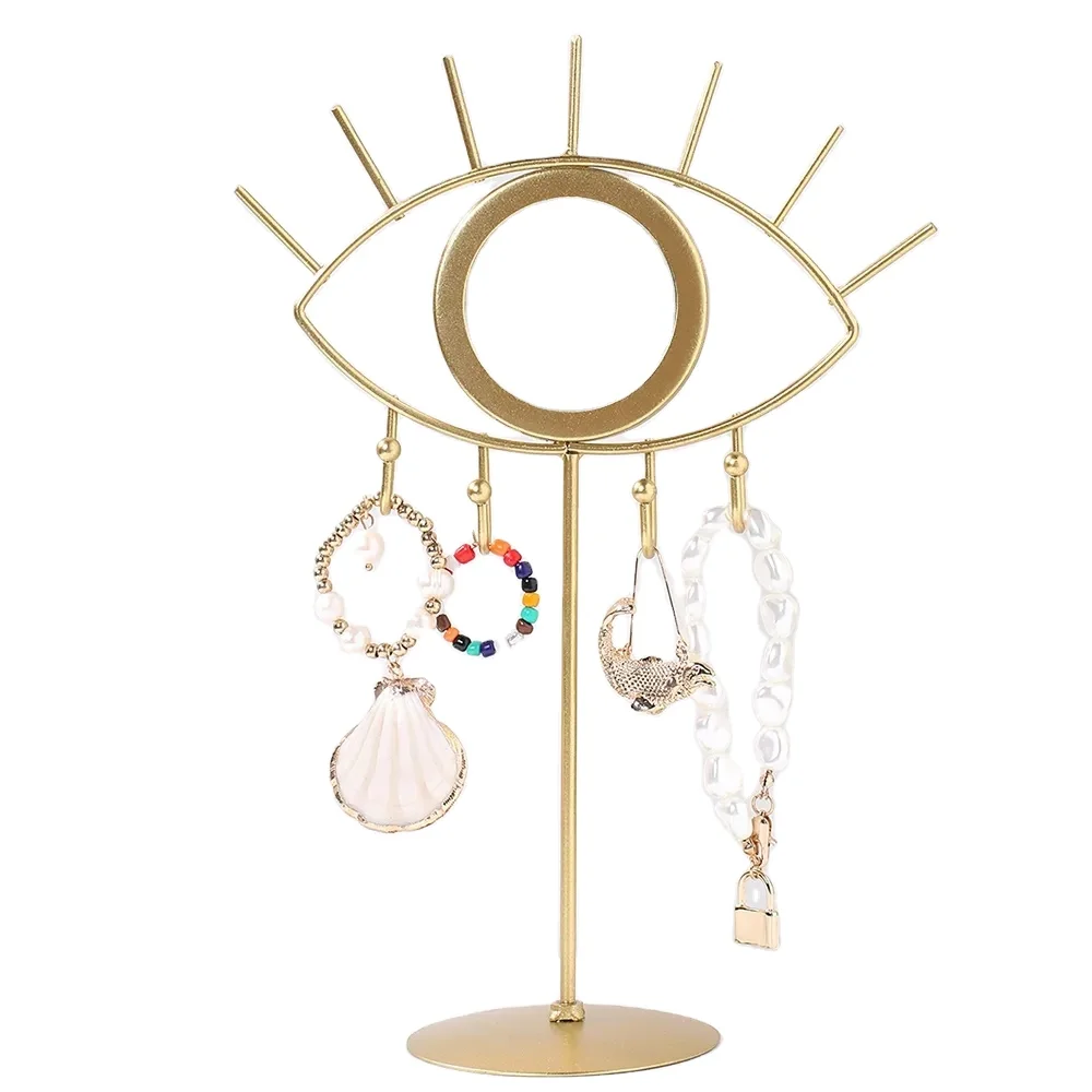 Makeup Mirror Evil Eye Shape Vanity Mirror Hanging Jewelry Display Holder Stand Storage Home Room Decor