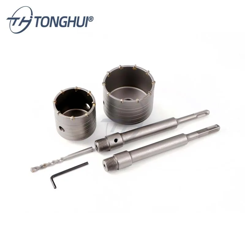 Factory Concrete core drill bits 30-160mm SDS Plus Hammer Drills Cutter Tools Wall Hole Saw set