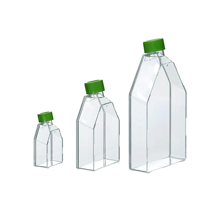 Laboratory products square glass media bottle cell culture flasks with standard