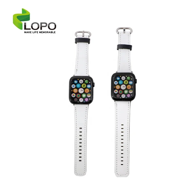 Уникальный! Сублимационные заготовки кожаные поясные ремешки Пряжка ремешок для Apple Watch