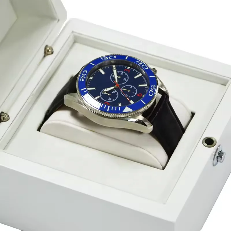 44mm luxury 5atm chronograph quartz mechanical movement watch rotating ceramic insert men watch for sale