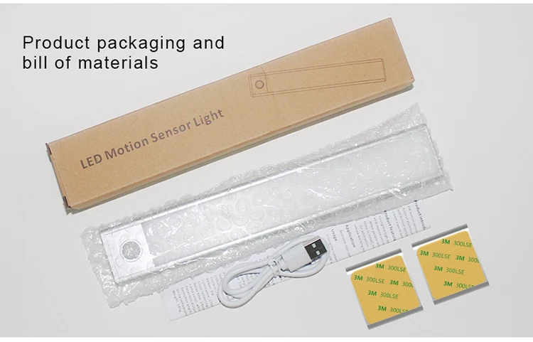 High quality  PIR motion sensor light 800mA 3.2W high luminous night light  with lithium battery