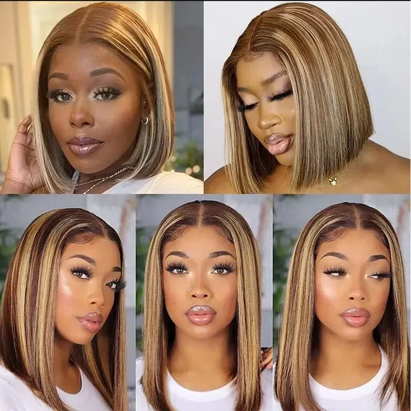 May queen Straight Hair Extensions Brazilian Raw Hair HD Transparent Frontal Wig Human Hair Wigs Lace Front for Black Women