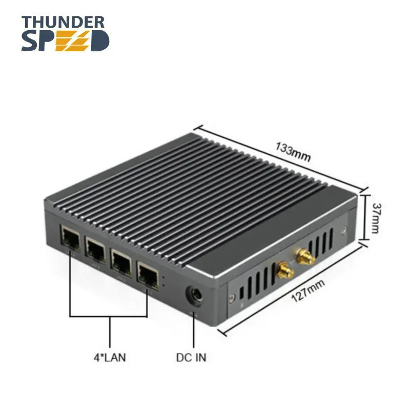 
Newest Industrial Win10 Mini PC Server 4 LAN Port Pfsense Firewall Router Wireless Access Points 