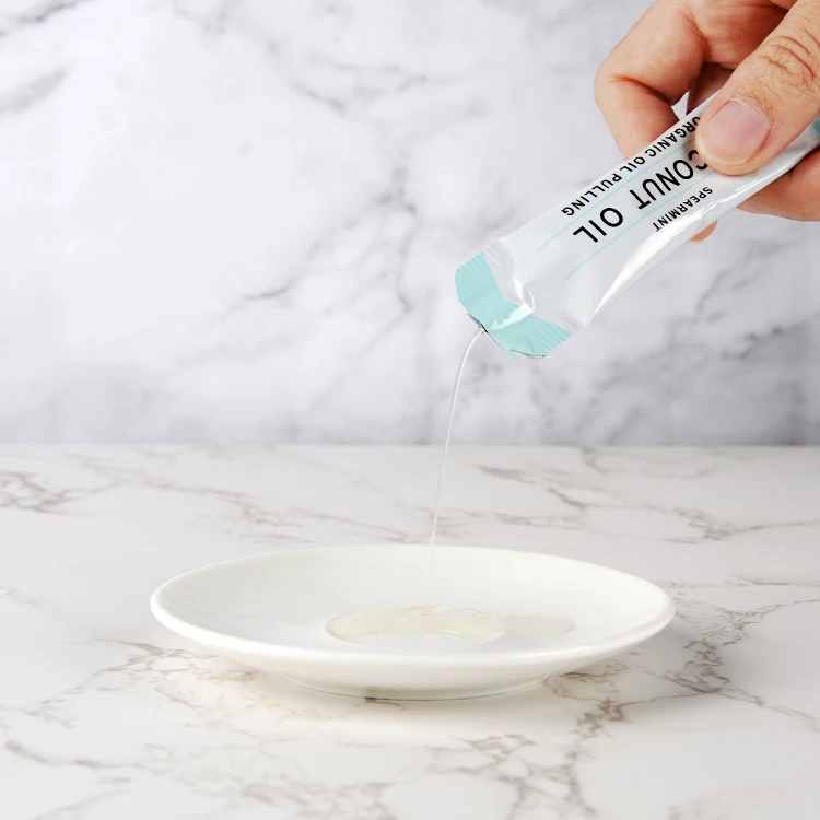 OEM масло кокосового ореха 10 мл Orfanic для полоскания рта Естественное отбеливание зубов