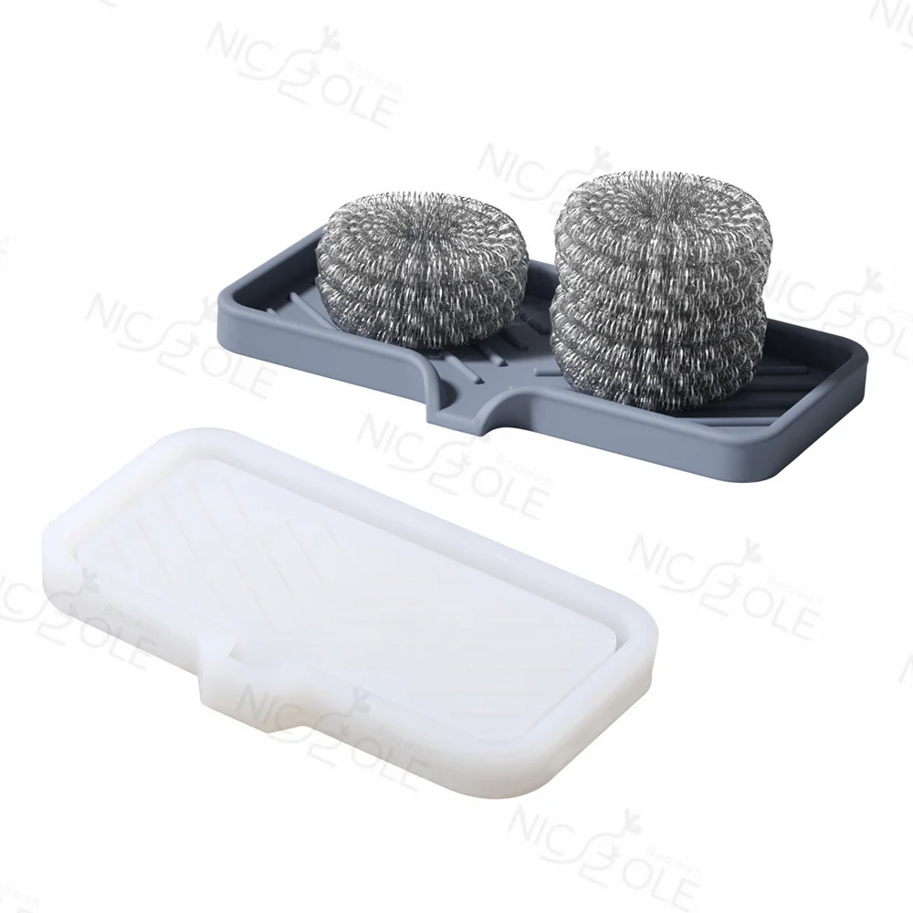 Handmade Soap Dish Epoxy Resin Self Draining Soap Holder Tray Soap Rack Casting Tool Mold