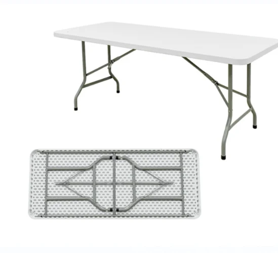 Rectangle 180cm High Density Polyethylene Simple Plastic Outdoor Portable Stall Night Market Exhibition Long Table