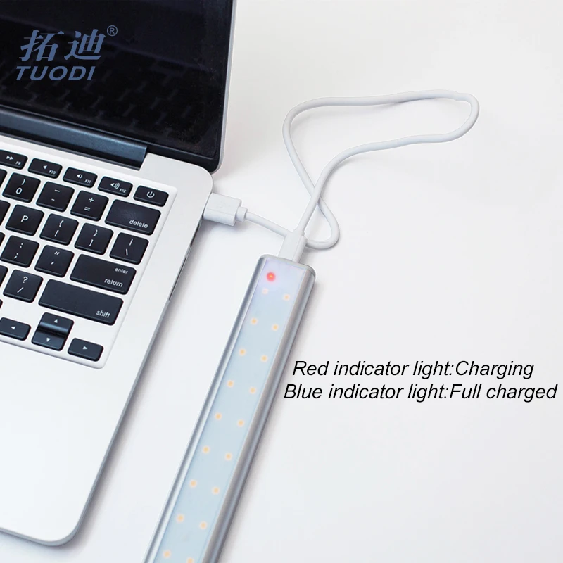 New 36 LED Dimmable USB Wireless PIR Body Motion Sensor Indoor Night Light Cabinet LED Closet Light lamp with Magnetic Str