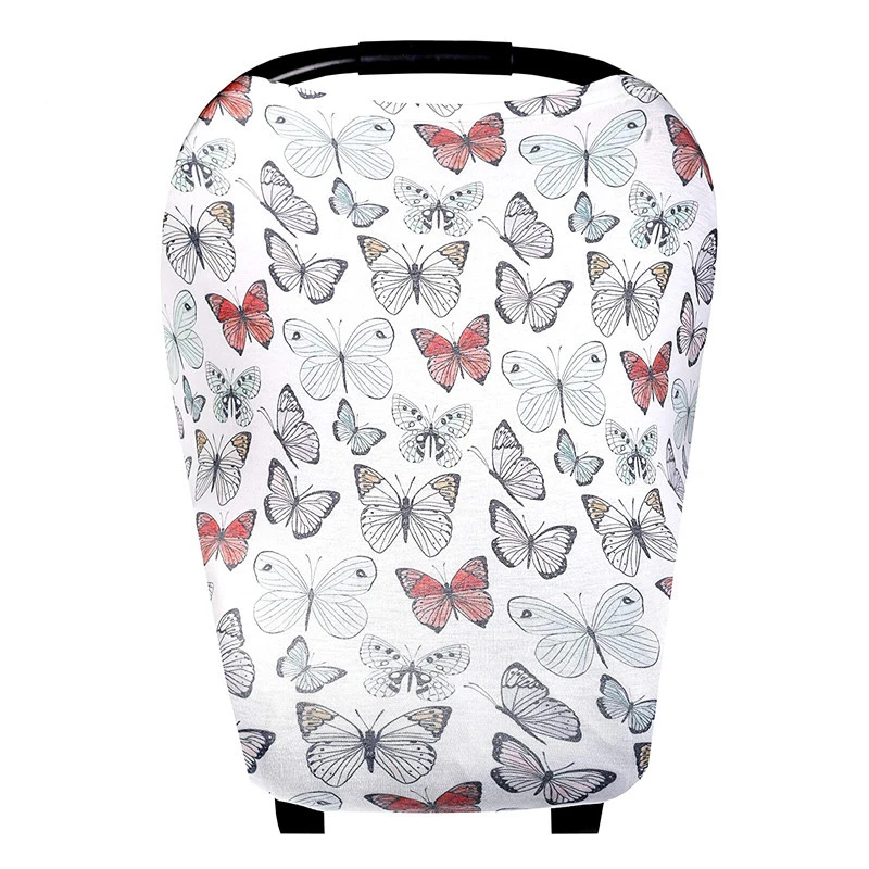 Multi stripe breastfeeding cover nursing scarf baby wrap carrier baby seat cover bamboo bag cotton unisex oem customized