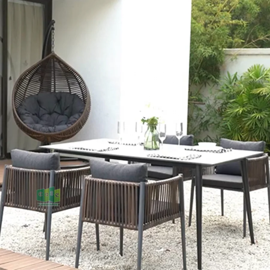 Set Garden Outdoor Table Rattan Dining And Chair Sets Sofa Aluminum Chairs Cast Wicker Folding Metal Bistro Bbq Patio Furniture