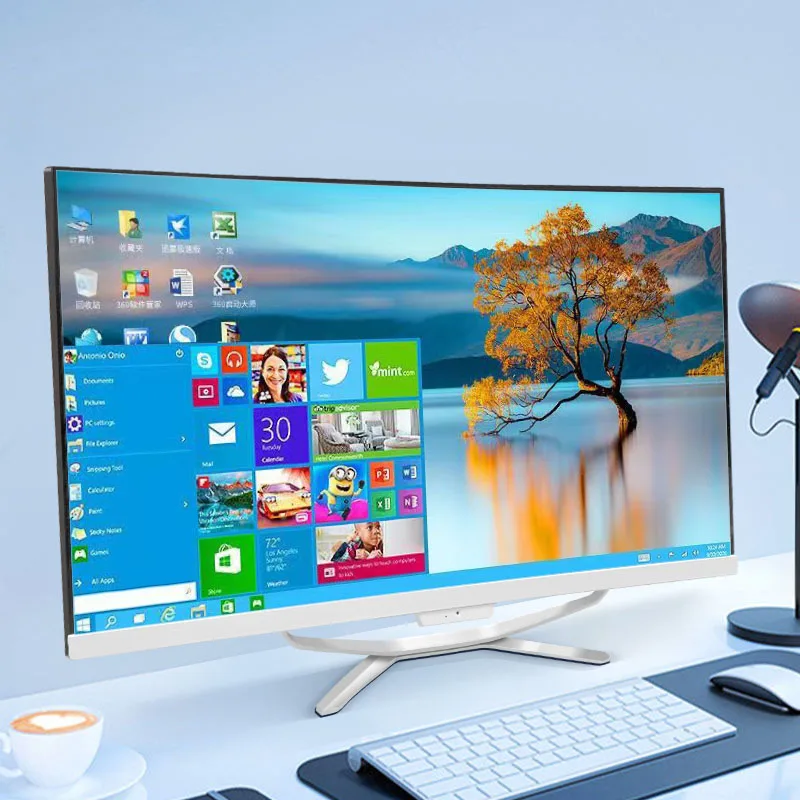 27 Inch white Aio Gamer Desktop Monoblock Gaming Computer PC All In One Computador